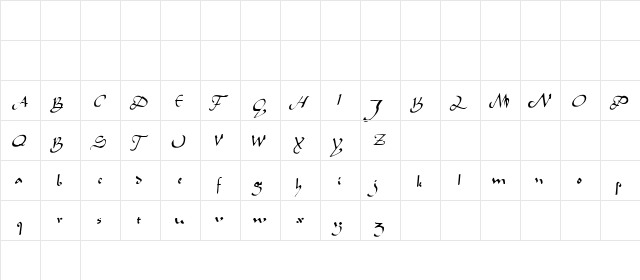 Caliph Regular font glyph preview Caliph Regular font glyphpreview