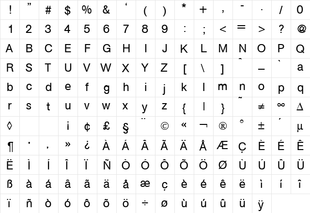Atkins Regular font glyph preview Atkins Regular font glyphpreview