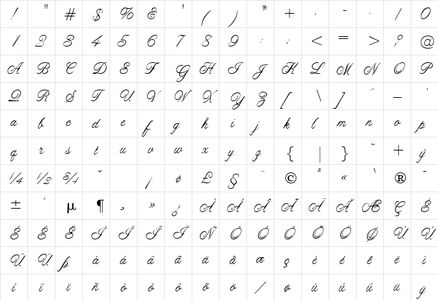 Altitude Regular font glyph preview Altitude Regular font glyphpreview