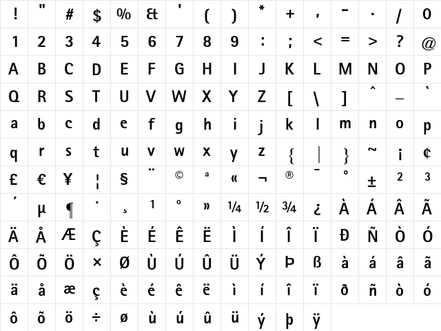 AgfaRotisSansSerifExtraBold Regular font glyph preview AgfaRotisSansSerifExtraBold Regular font glyphpreview