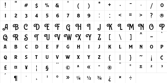 Caniste (Demo) Semibold font glyph preview Caniste (Demo) Semibold font glyphpreview