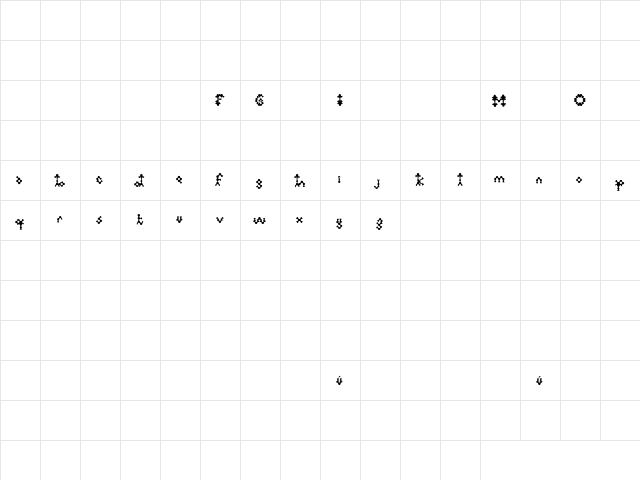 Medulla Regular font glyph preview Medulla Regular font glyphpreview