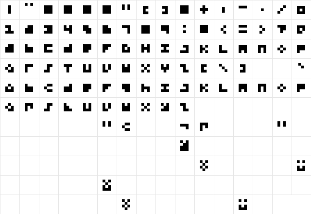 DS P9RMX Regular font glyph preview DS P9RMX Regular font glyphpreview