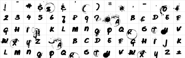 Caffeine Blackout Regular font glyph preview Caffeine Blackout Regular font glyphpreview