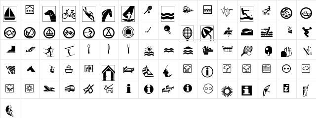 Linotype Holiday Pi 1 font glyph preview Linotype Holiday Pi 1 font glyphpreview