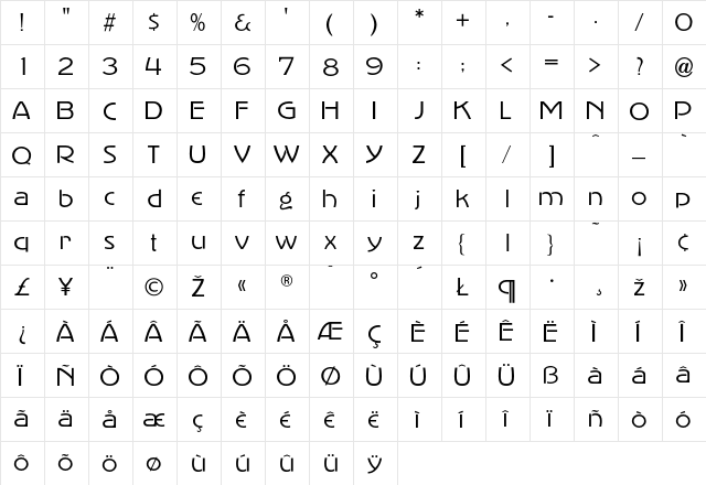 AdvertisersGothicLight Regular font glyph preview AdvertisersGothicLight Regular font glyphpreview