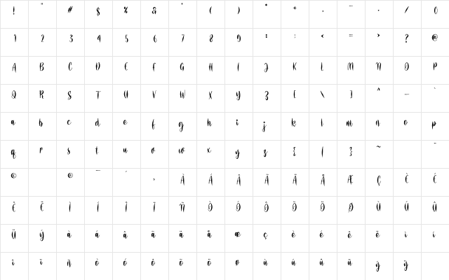 Rose Pertiwi Regular font glyph preview Rose Pertiwi Regular font glyphpreview
