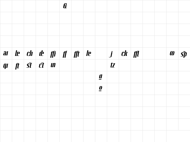 LTOctane Addition BoldItalic font glyph preview LTOctane Addition BoldItalic font glyphpreview