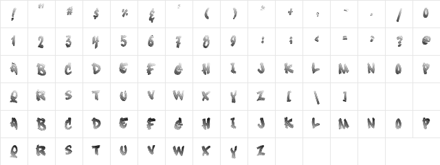 Canvas Shade Regular font glyph preview Canvas Shade Regular font glyphpreview