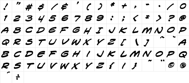 CCLosVampiros Bold Italic font glyph preview CCLosVampiros Bold Italic font glyphpreview