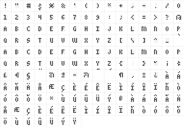 Charaille AOE Regular font glyph preview Charaille AOE Regular font glyphpreview