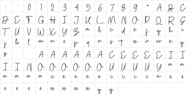 Callien Pooh Regular font glyph preview Callien Pooh Regular font glyphpreview
