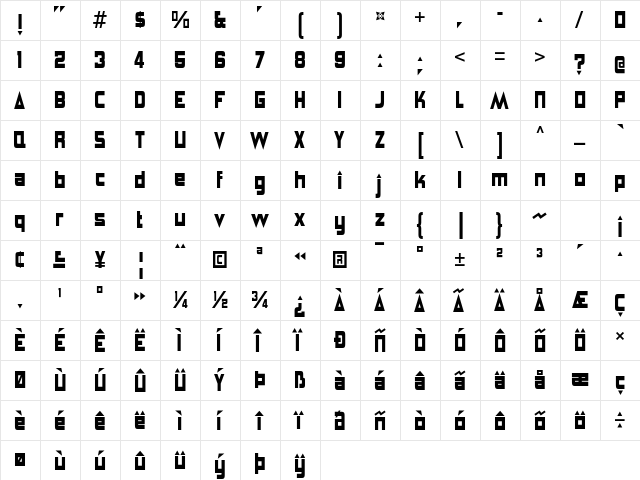 Angerpoise Lampshade Regular font glyph preview Angerpoise Lampshade Regular font glyphpreview