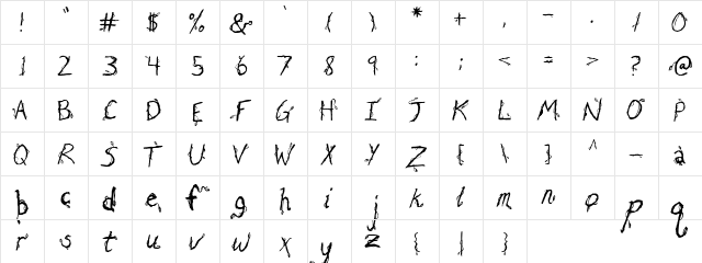 Fh_Euphoria Regular font glyph preview Fh_Euphoria Regular font glyphpreview