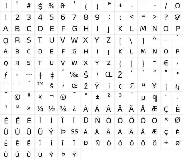 MaxLF-RegularSC Regular font glyph preview MaxLF-RegularSC Regular font glyphpreview