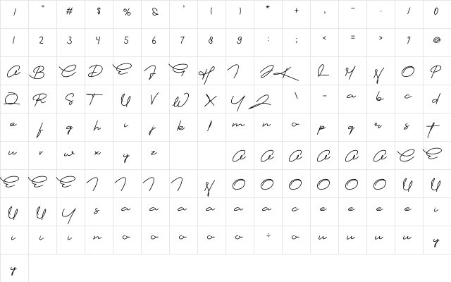 Cartier Regular font glyph preview Cartier Regular font glyphpreview