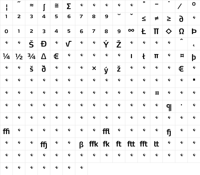Max-SemiBoldExpert Regular font glyph preview Max-SemiBoldExpert Regular font glyphpreview