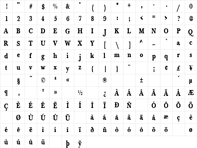 Combination 1 Regular font glyph preview Combination 1 Regular font glyphpreview