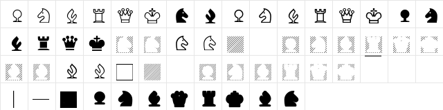 XChessNutTwo Regular font glyph preview XChessNutTwo Regular font glyphpreview