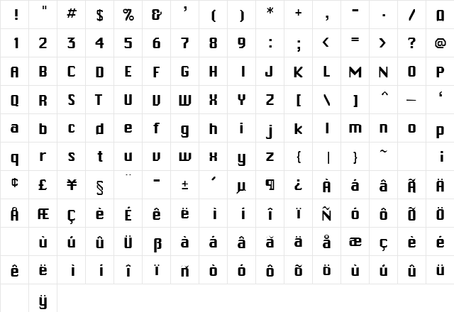 CALVIN Regular font glyph preview CALVIN Regular font glyphpreview