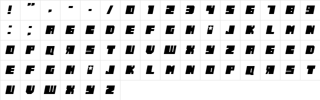 Russiano Thin Italic font glyph preview Russiano Thin Italic font glyphpreview