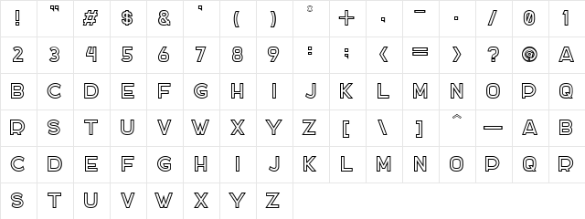 DOCKER TWO font glyph preview DOCKER TWO font glyphpreview