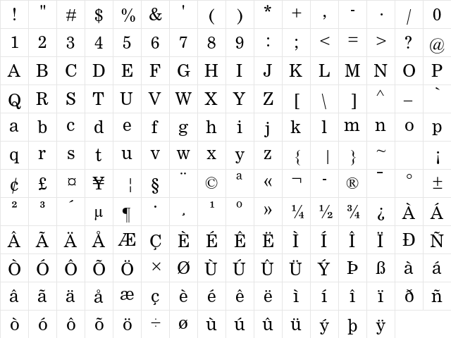 Clarion MT Std Regular font glyph preview Clarion MT Std Regular font glyphpreview