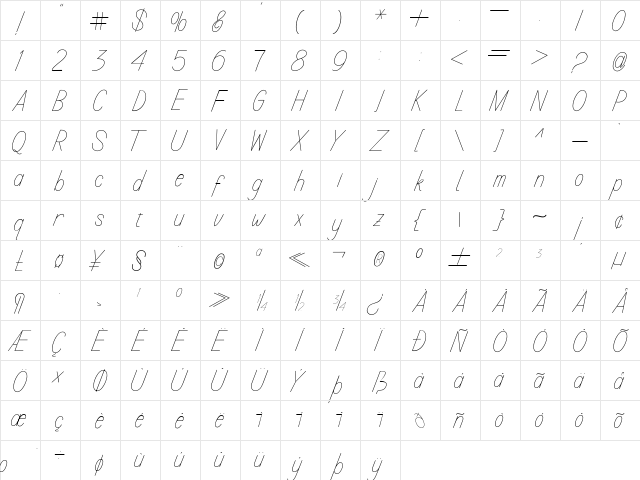 Calysta Regular font glyph preview Calysta Regular font glyphpreview