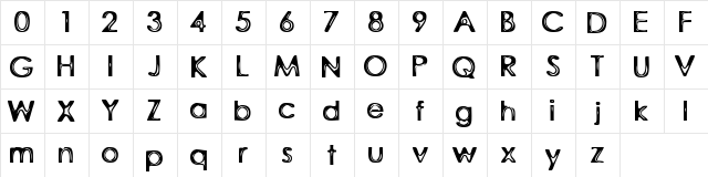 Rubber Walls Regular font glyph preview Rubber Walls Regular font glyphpreview