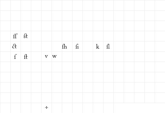 CaslonAlternateSSK Regular font glyph preview CaslonAlternateSSK Regular font glyphpreview