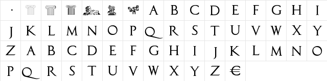 CapitalisTypOasis Regular font glyph preview CapitalisTypOasis Regular font glyphpreview