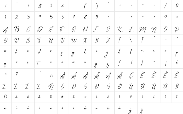 Apalu Regular font glyph preview Apalu Regular font glyphpreview