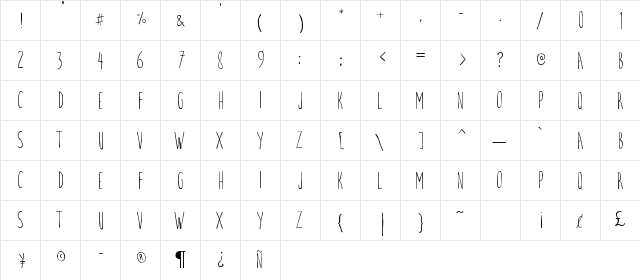 Cartoon 2 Movies Regular font glyph preview Cartoon 2 Movies Regular font glyphpreview