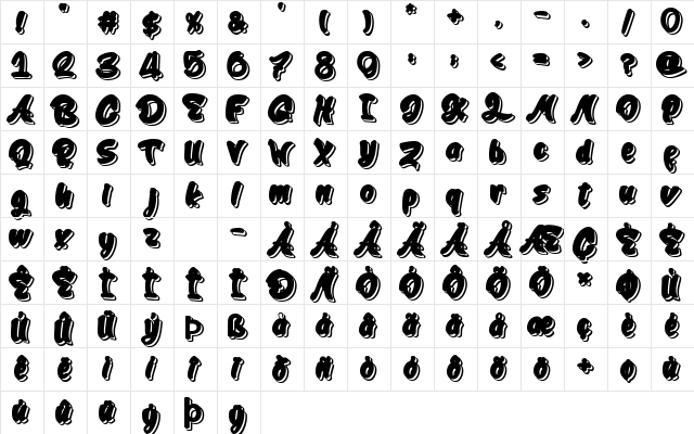 Cleanliness Power Regular font glyph preview Cleanliness Power Regular font glyphpreview