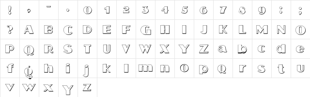 Aafia 3D Regular font glyph preview Aafia 3D Regular font glyphpreview