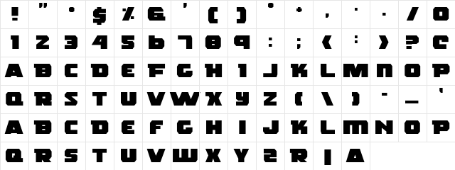 Rogue Hero Expanded Expanded font glyph preview Rogue Hero Expanded Expanded font glyphpreview