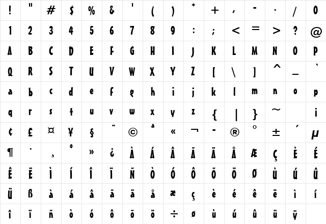 Mister Earl GX BT Regular font glyph preview Mister Earl GX BT Regular font glyphpreview