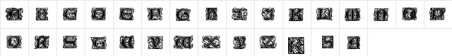ChaucerianInitials Regular font glyph preview ChaucerianInitials Regular font glyphpreview