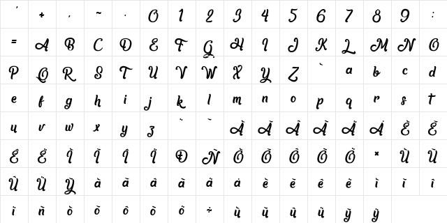 Another day in Paradise Regular font glyph preview Another day in Paradise Regular font glyphpreview