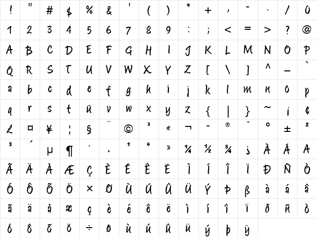 Matthia LT Regular Regular font glyph preview Matthia LT Regular Regular font glyphpreview