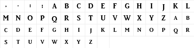 CaddySCapsSSK Bold font glyph preview CaddySCapsSSK Bold font glyphpreview