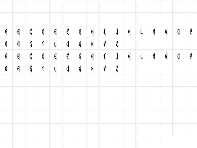 Round_Monogram_Left Regular font glyph preview Round_Monogram_Left Regular font glyphpreview