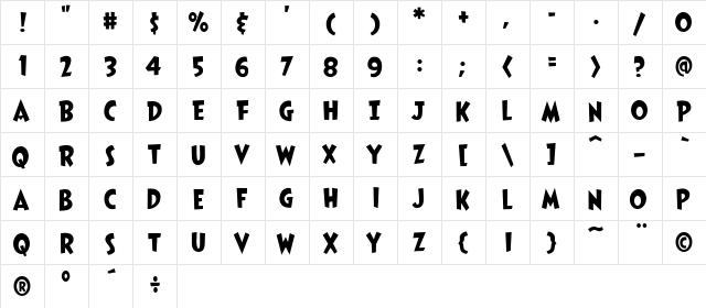 CCThatsAllFolks Regular font glyph preview CCThatsAllFolks Regular font glyphpreview