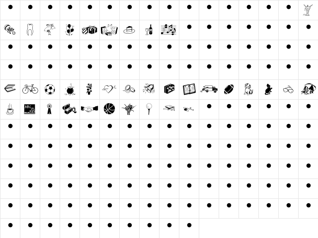 Milestones One MT Regular font glyph preview Milestones One MT Regular font glyphpreview