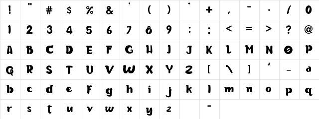 Cheeseburger Regular font glyph preview Cheeseburger Regular font glyphpreview
