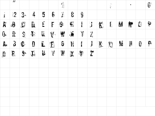 Cocain Nosejob Regular font glyph preview Cocain Nosejob Regular font glyphpreview