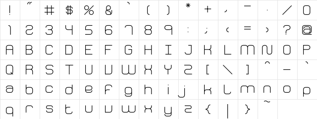 Fh_Perception Regular font glyph preview Fh_Perception Regular font glyphpreview