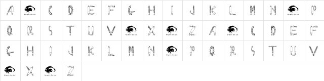 Rusted MachineSW Regular font glyph preview Rusted MachineSW Regular font glyphpreview