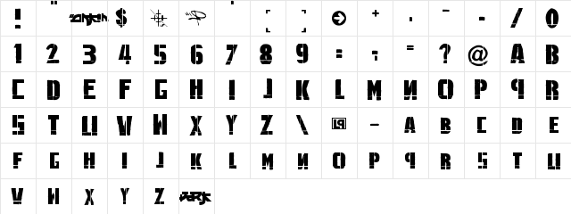 Linkin Park Regular font glyph preview Linkin Park Regular font glyphpreview
