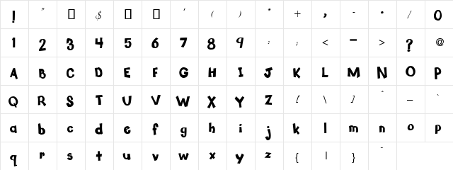 Casablanca Regular font glyph preview Casablanca Regular font glyphpreview